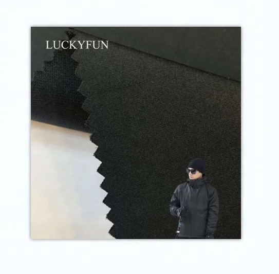 100% POLYESTER SANTANA BONDING  PONGEE  FABRIC FOR  WINTER JACKET