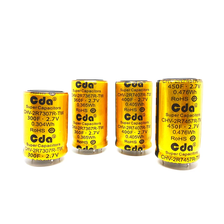 High power 2.7V50F Super Capacitor 15F 16F 18F 20F 22F 25F CHV-2R7506R-TW 100F 120F 150F 180F 200F 220F 250F 300F Capacitors