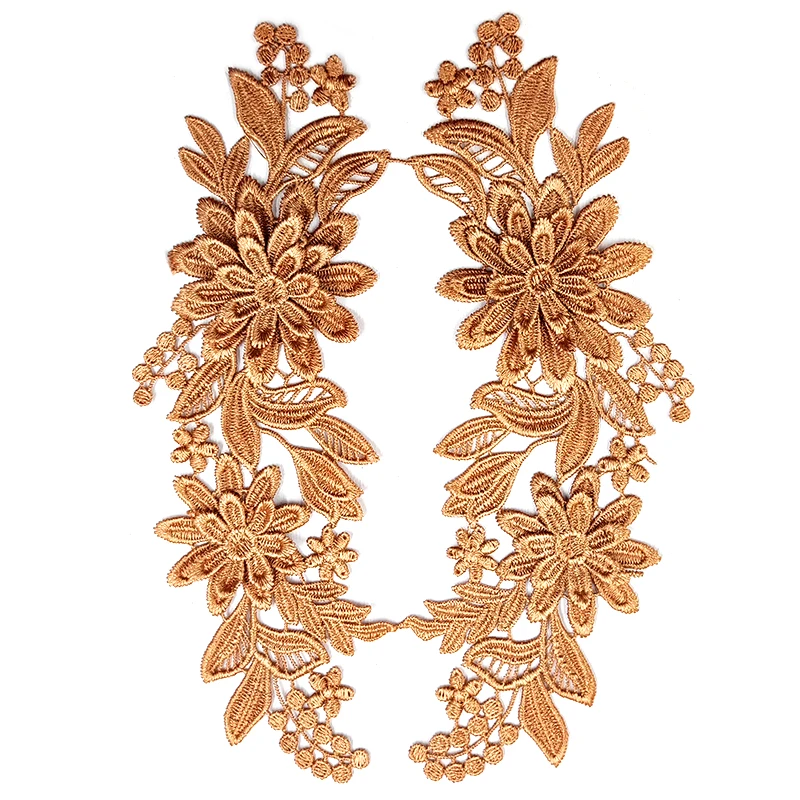 Lace embroidery symmetrical floral fashion lace accessories hollow embroidered cloth