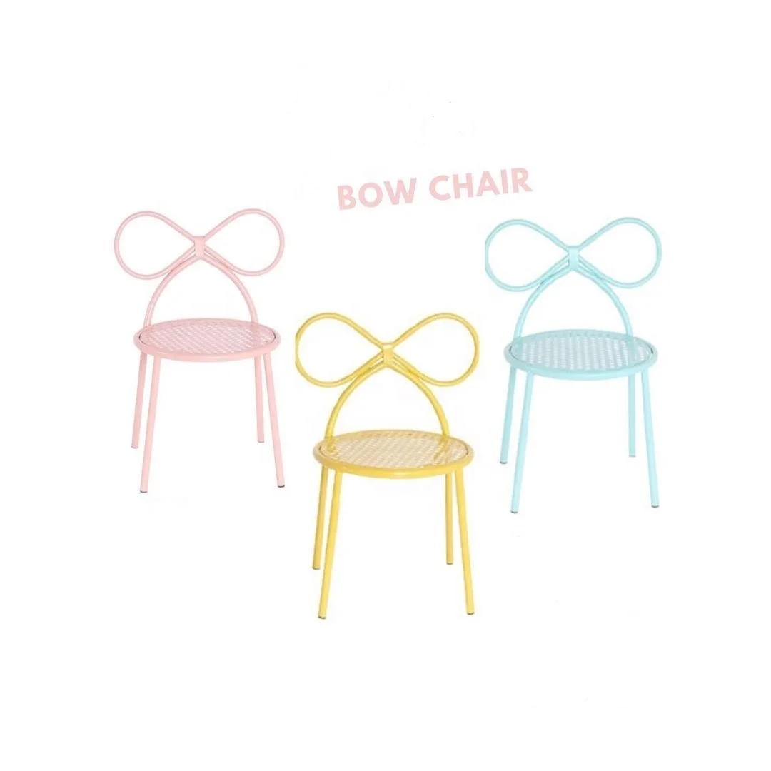 INS Nordic Party Strong Children Furniture Decor Bowknot Kids Chair
