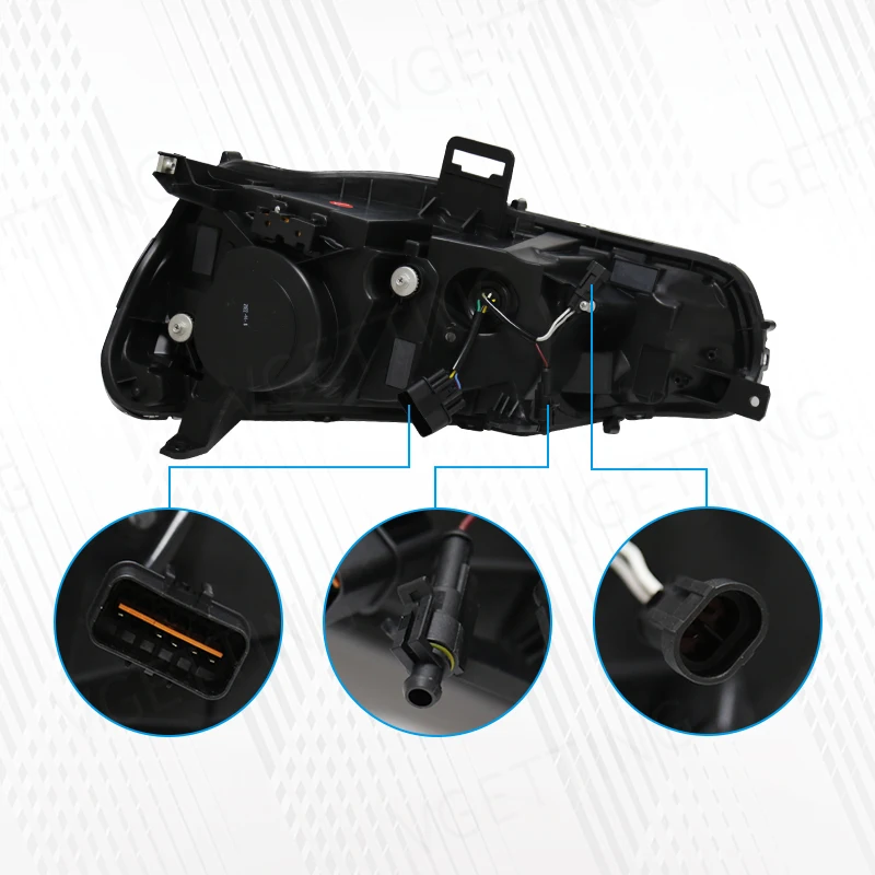 Led Front Bumper Headlight Devil Eye Turn Signal Daytime Running Lamp DRL for Mitsubishi Lancer EVO-X 2008 2009 2010 2011 - 2016