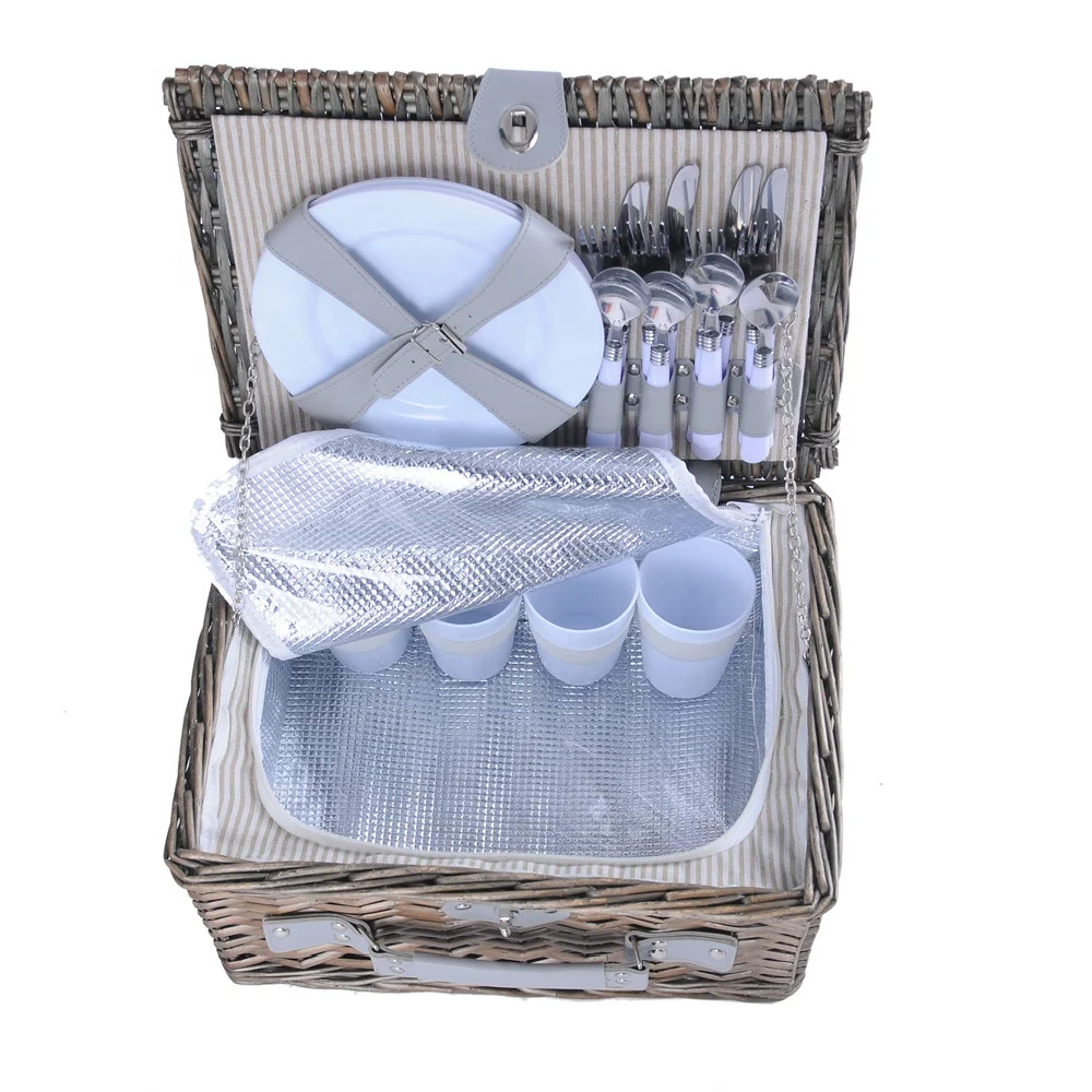 wicker picnic basket camping accessories  willow picnic basket gift box hamper baskets wholesale