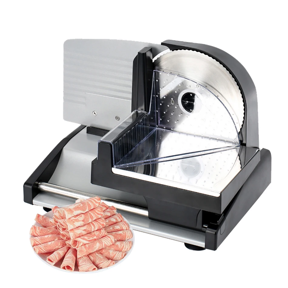 0.4-5.9Inch Adjustable Desktop Frozen Beef Mutton Slicer Cutter Machine Slicing Planer Meat Roll Auto Cabbage Cutting 110V/220V