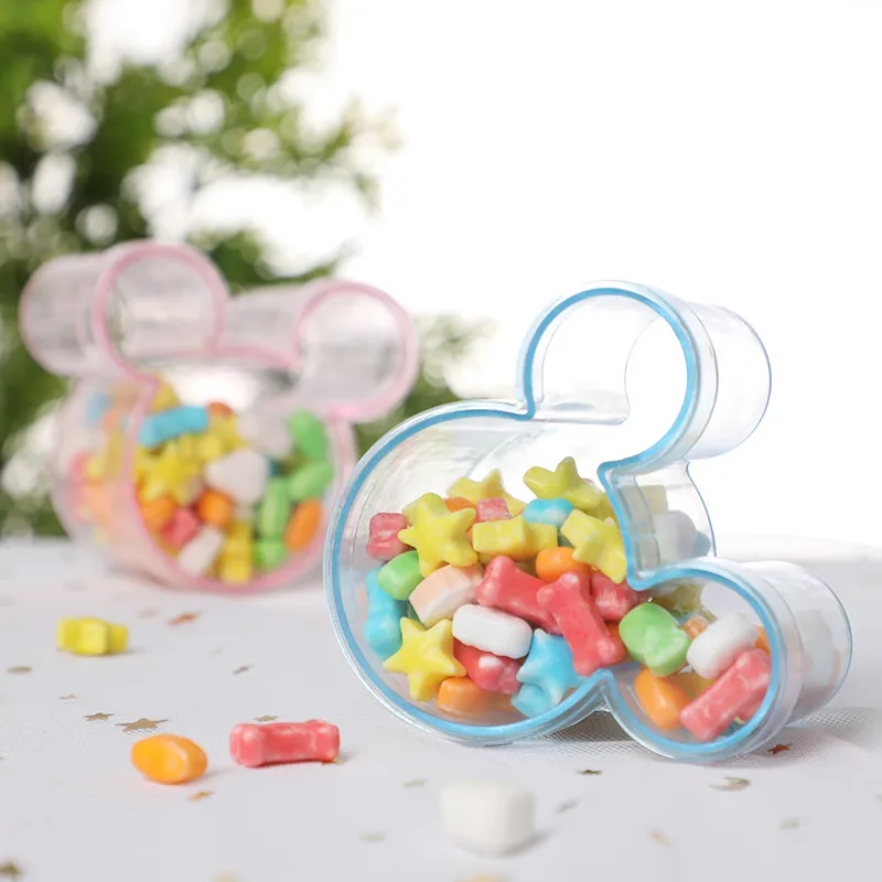 Baby Shower для детей вечеринок по случаю Дня рождения Микки Маус пластиковая конфетная коробка свадебного