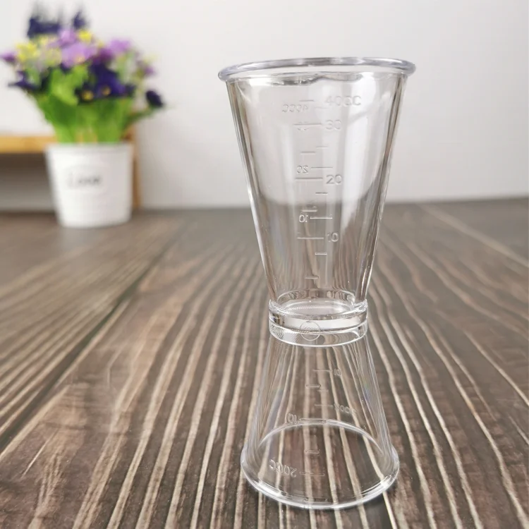 Barwares PC Cristal Drinking Mixer Bottle Bubble Tea Shaker Cup Plastic Transparent Bar Cocktail Ice Shaker with Measurements