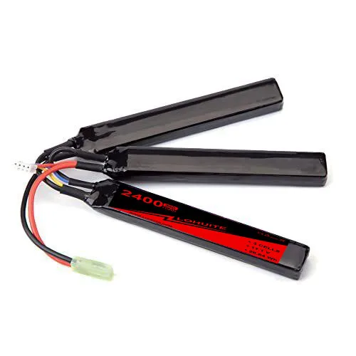 11.1V 3s  Airsoft Battery 2400mAh Rechargeable RC Hobby LiPo Battery Mini Tamiya Plug