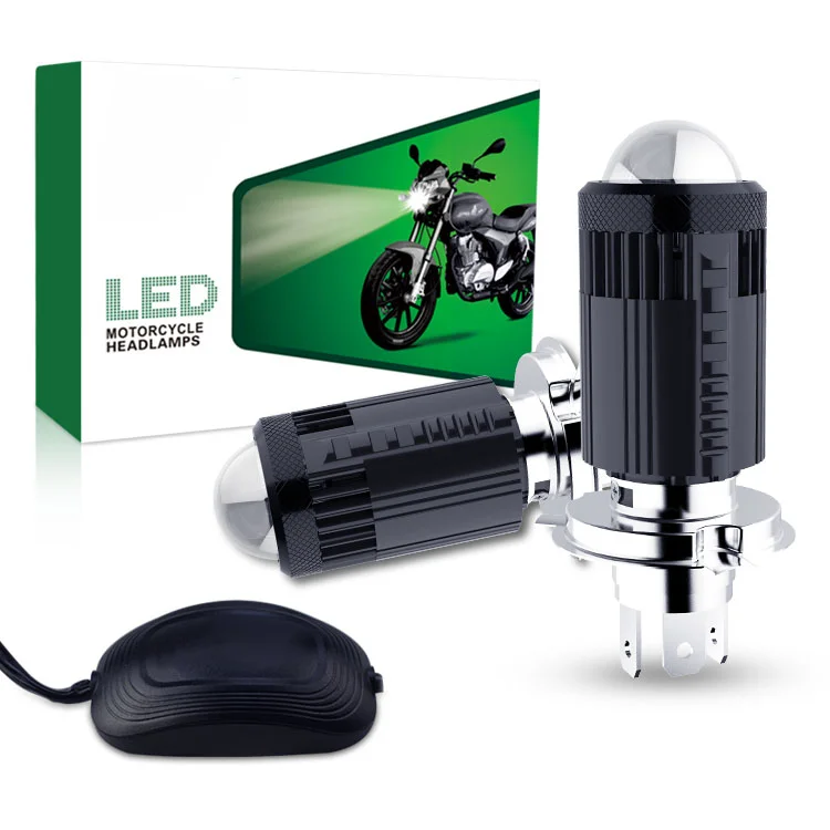 Motorcycle led projector headlights 25W 2500lm AC&DC9-80V dual color Hi/Lo Beam plug and play