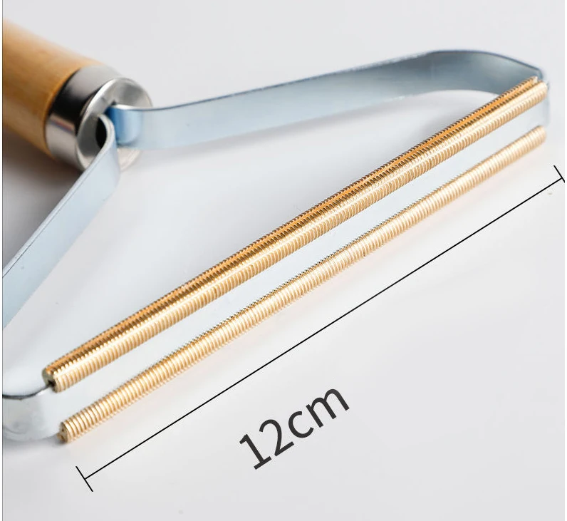 Mini Portable Reusable Fur Lint Remover Clothes Fuzz Fabric Hairball Quick Brush Tool Wooden Bamboo Handle Lint Roller for Cloth