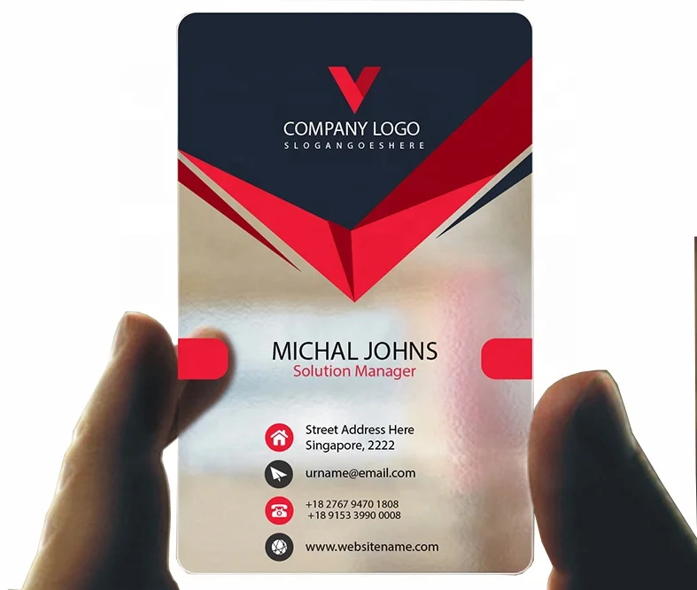 transparent business card