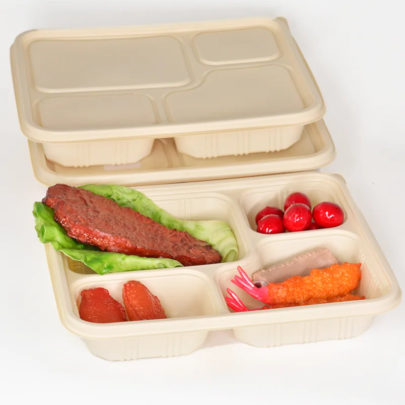 High Quality Wholesale 4 Compartments Eco Food Packaging Boxes Take Out Container Food Box