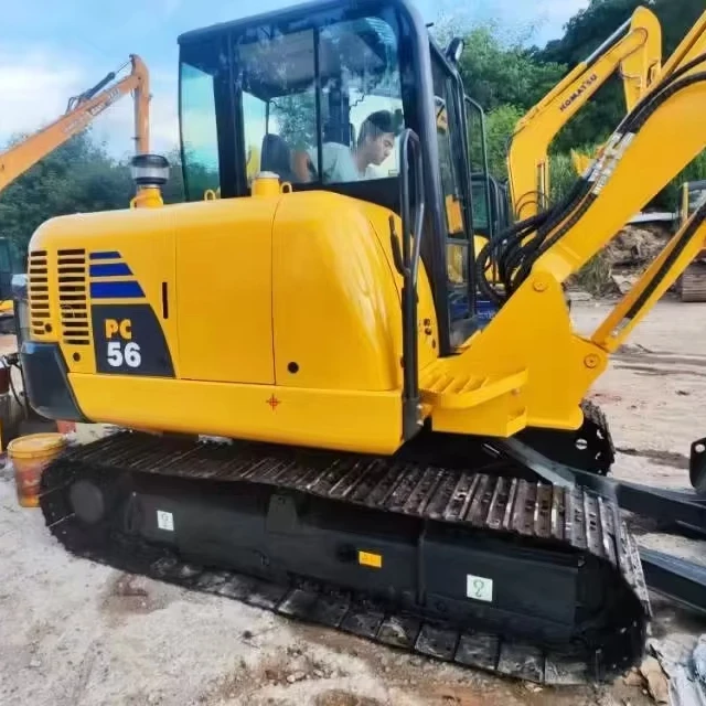 Экскаватор Komatsu PC56 хорошее состояние высокая рабочая эффективность подержанный экскаватор pc56 PC60 PC70