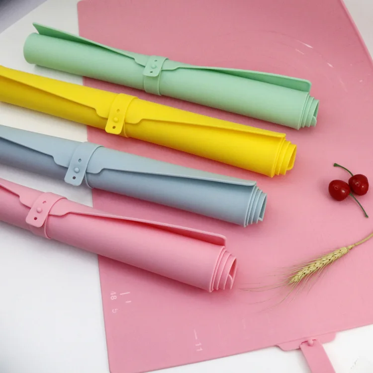 3mm thickened Extra Large 60*40CM Rolling Mat With Scale Kneading Dough Silicon Baking Mat