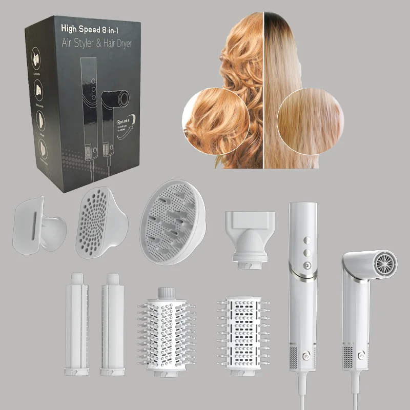 Professional Negative Ions Hair Blow Dryer Electric Hot Air Brush One Step Salon Air Wrap Hair Dryer