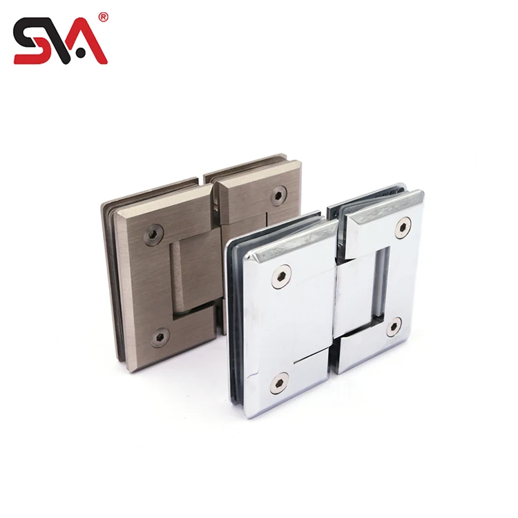 SVA-213A Bathroom Hotel Office Sliding Glass Door Connector 180 Degree Brass PC BN SB MB Frameless Shower Door Hinge