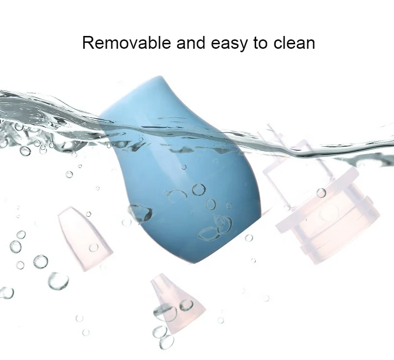 Hot selling Safety Waterproof Easy to Clean Baby Health Care Manual Soft Silicone Baby Nose Cleaner Nasal Aspirator