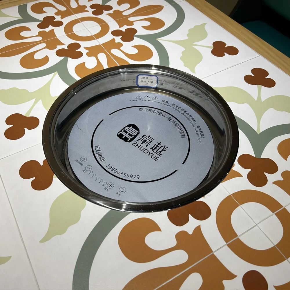 Zhuoyue C66932 instant order japanese Hot pot bbq korean private dining rooms shabu shabu hidden hotpot induction Tables