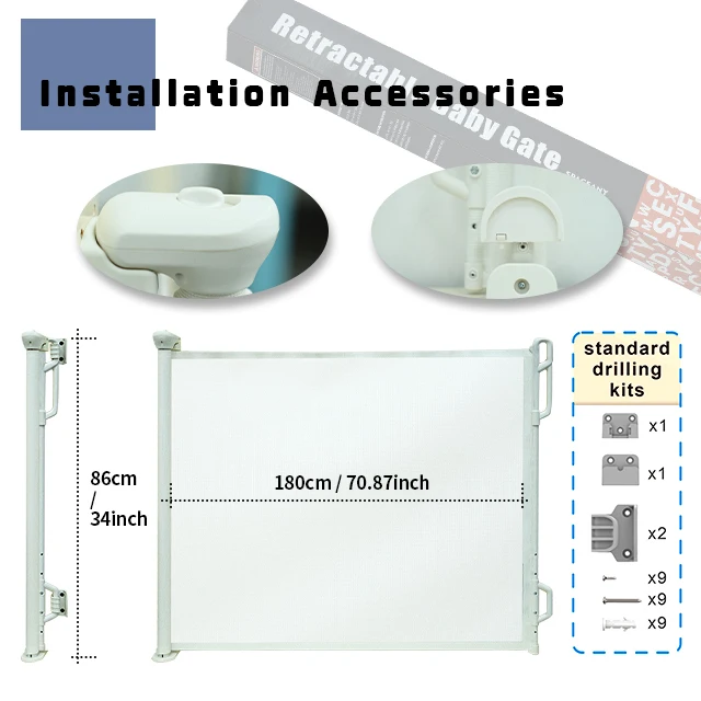 Child Safety Stair Gate Lightweight Durable Baby Gate for Home Safety