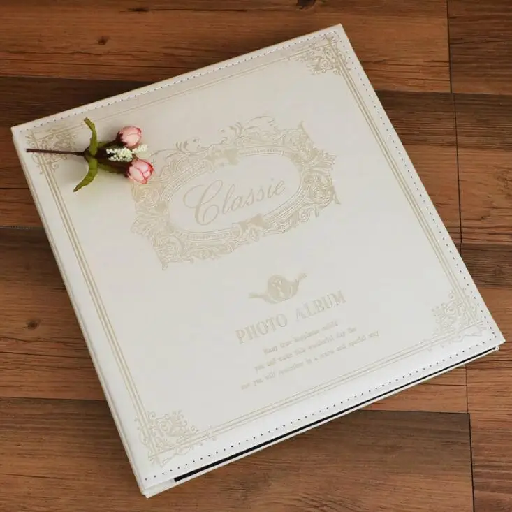 Антикварный большой 18 'кожаный фотоальбом