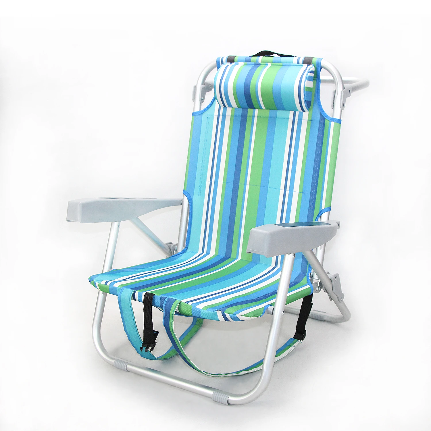Outdoor Folding Reclining Lounge Chair backpack Beach Chair With Storage Bag