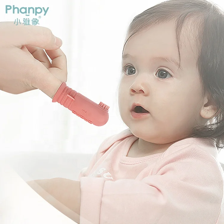 PH719485 Most Selling Silicone Teething Finger Toothbrush for Babies