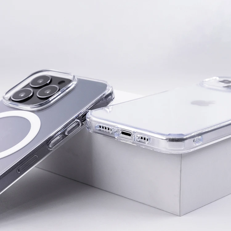 Новый Стильный чехол из ТПУ и поликарбоната для iphone 13 magsafic с беспроводной зарядкой без желтого магнитного прозрачного чехла