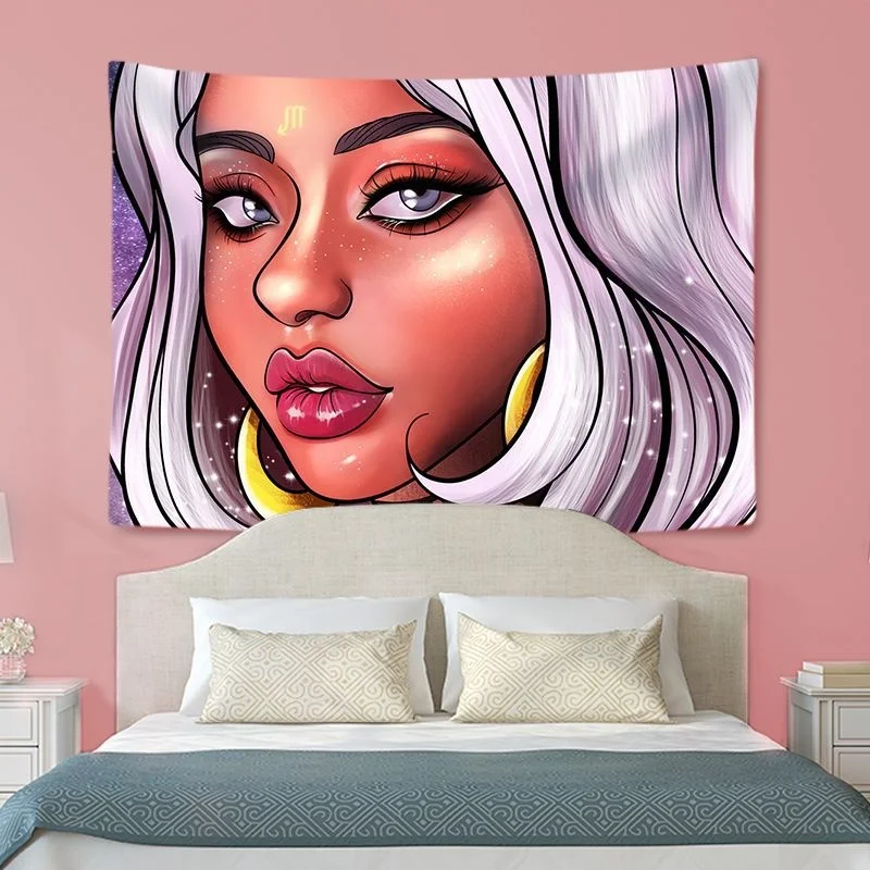 2022 living room black girls new tapestries wall decoration