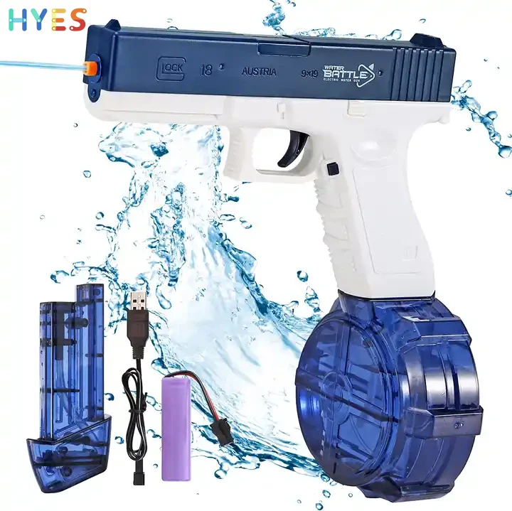 Huiye Electric Water Guns Outdoor Automatic Shooting Squirt Gun Plastic Shooting Games Cool Water Soaker Gun Toy For Kids Boys