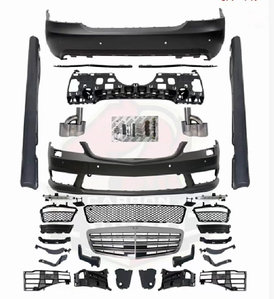 For Mercedes S221 W221 Upgrade New S63 Body Kit Front Bumper Rear Bumpers Headlights Taillights Grilles