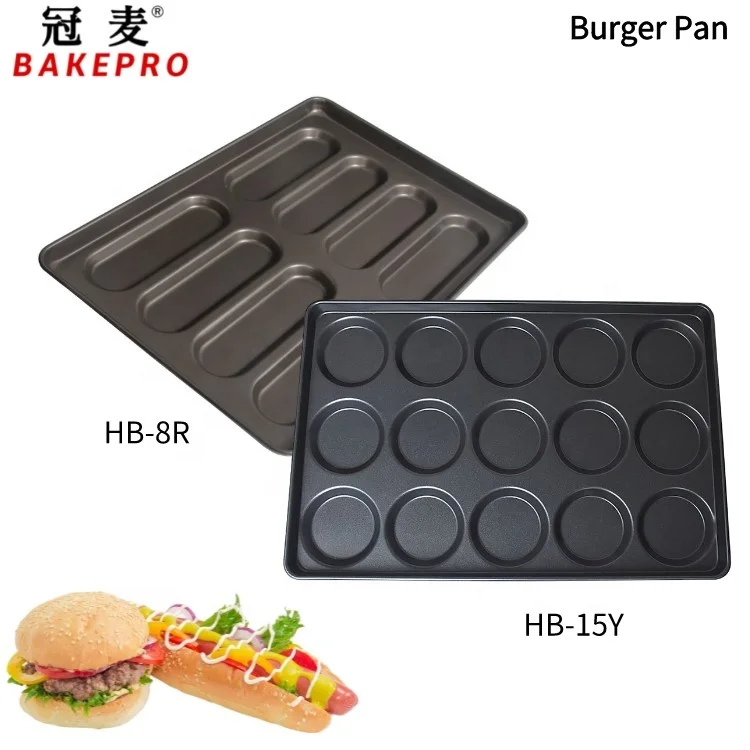 plate for hamburger and french fries Hot Sale Customized Size Cheap Price Nonstick Hot Dog Bun Bake Tray