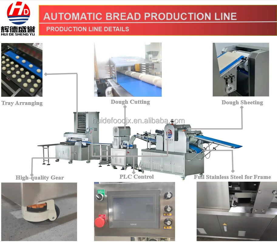 High Capacity Industrial Automatic Bread Production Line Making Machine Complete Line of Bread