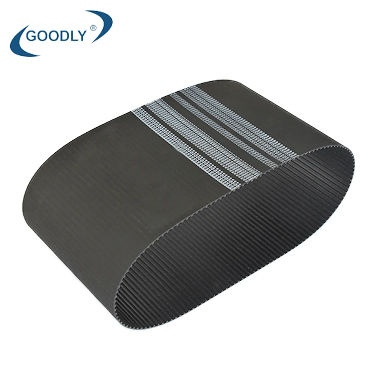 OEM ODM custom industrial single-sided toothed belt black rubber synchronous belt S5M synchronous belts and pulleys