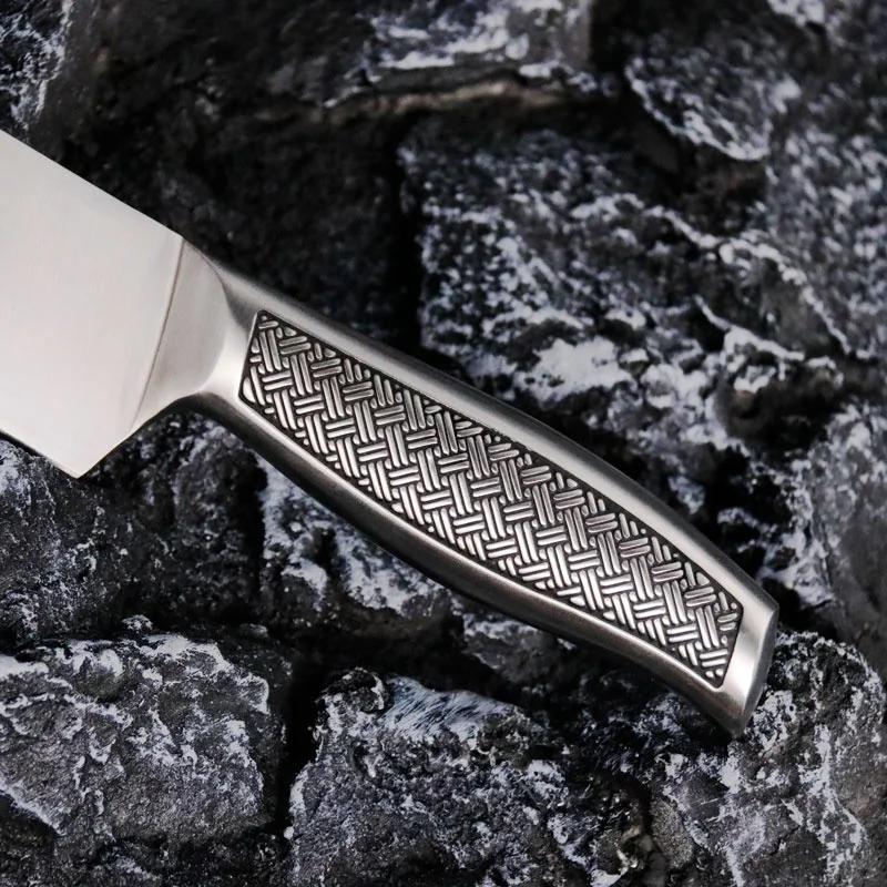 wholesale knives 6pcs kitchen knife set  chef knife professional stainless steel handle with holder