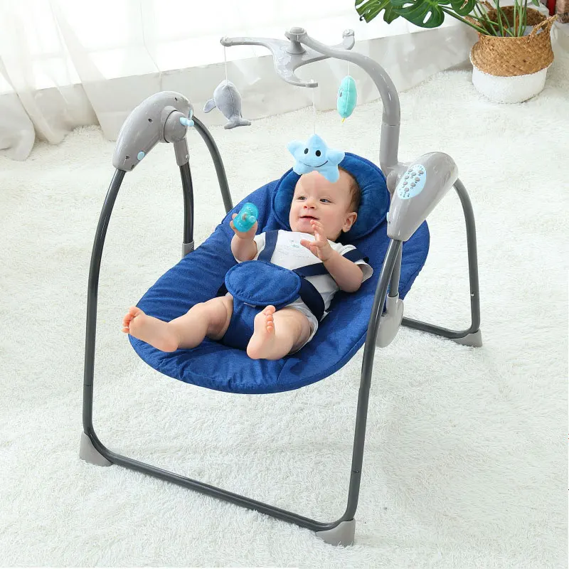 Babies Products Automatic Baby Rocking Chair, One Piece Remote Control Baby Rocking Chair, Toddler Travel Baby Rocker/
