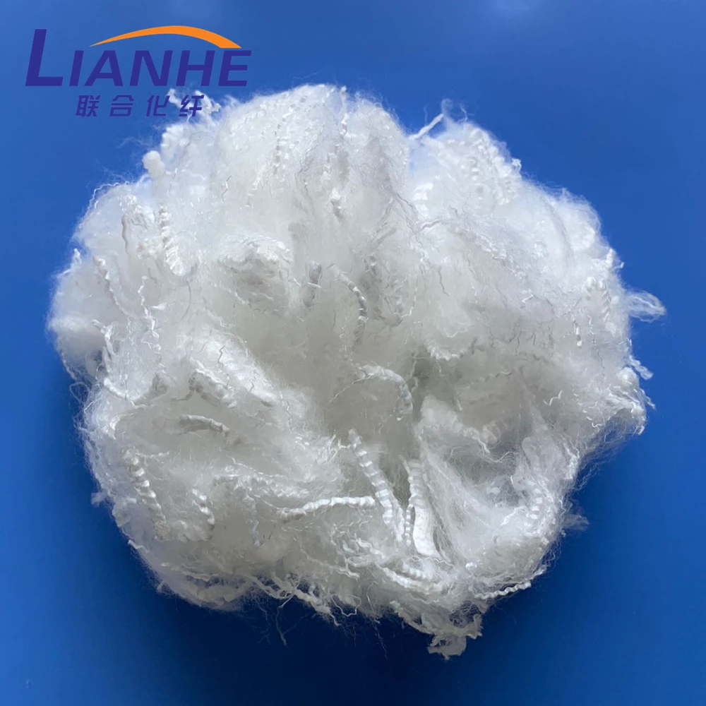7D hcs волокно, Натуральное белое полиэфирное волокно для наполнения подушек