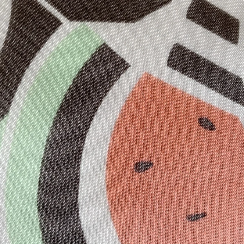 
telas fruits watermelon design printed polyester chiffon material microfiber fabric for baby clothing 
