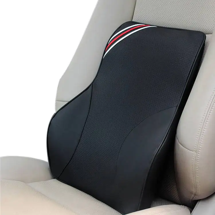 High Quality PU leather Auto car seat Back Cushion and Lumbar Support Pillows for Car Office Chair