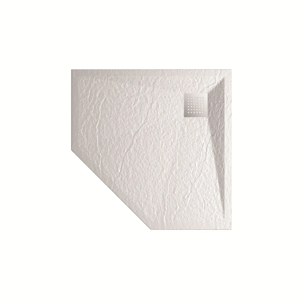 New Arrival Polygon with Water Filter Non-Slip Luxury Style SMC Resin Shower Tray for Home Bathroom