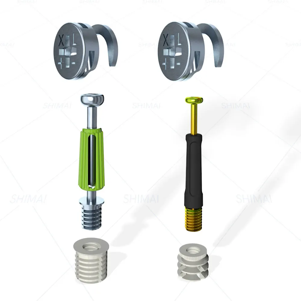 3 в 1 дюбели разъем стали фитинг Болт замка мебель для установки