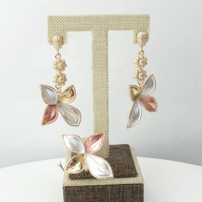 18k dubai gold plated jewelry set  fashion jewelry sets  hot sale African diamonds  FHK7004