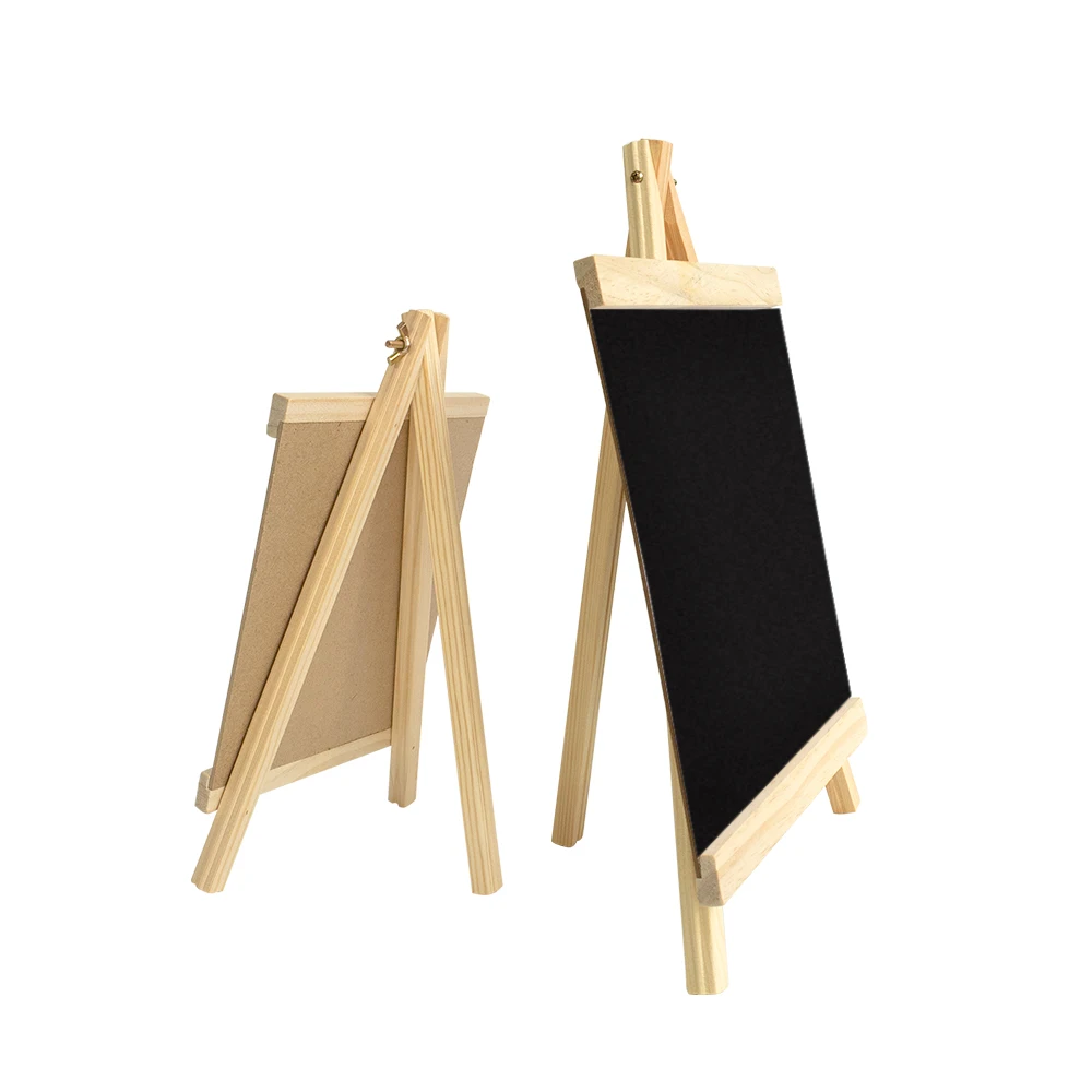 Art 12x23cm Mini Blackboard Wooden Desktop Signs Chalkboard With Stand Easel For Home School Restaurant Decoration