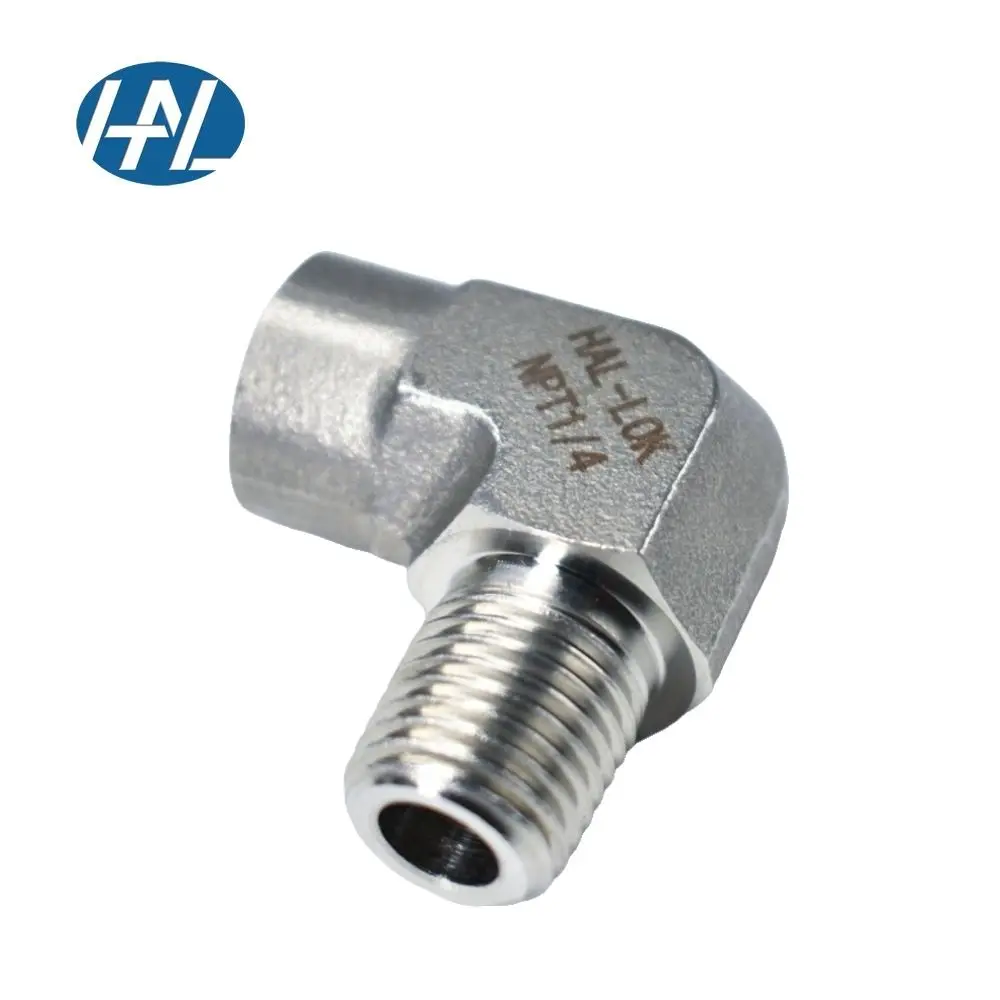 Forged Stainless Steel High Pressure 90 Degrees1/2' NPT Male To Female Elbow