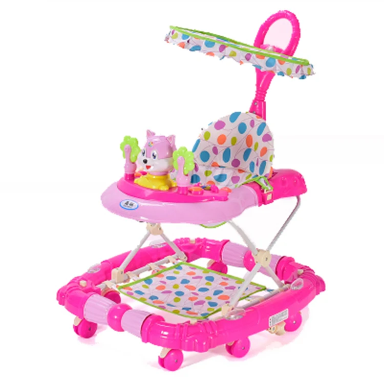 New model baby walker with safety design 4in1/Baby trolley walker with rocker baby swing car