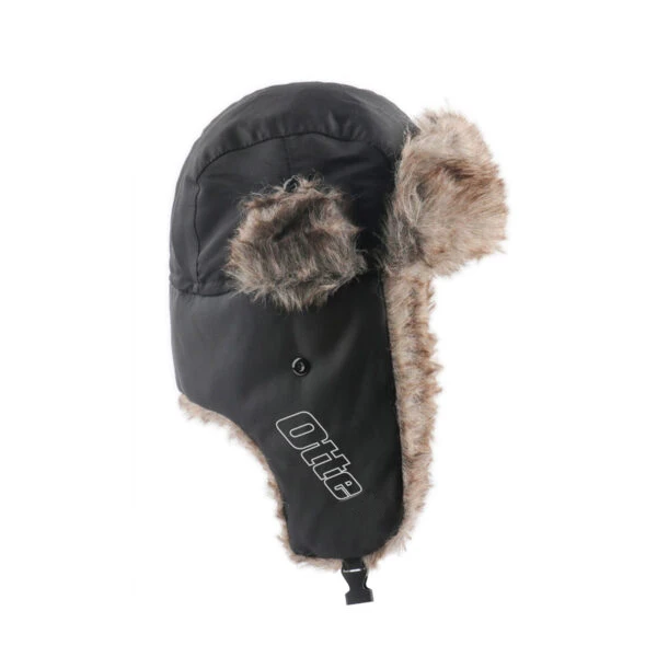 windproof Ski warm hat custom winter trapper hat with ear flaps outdoor plush faux fur trapper hat with Chin Buckle