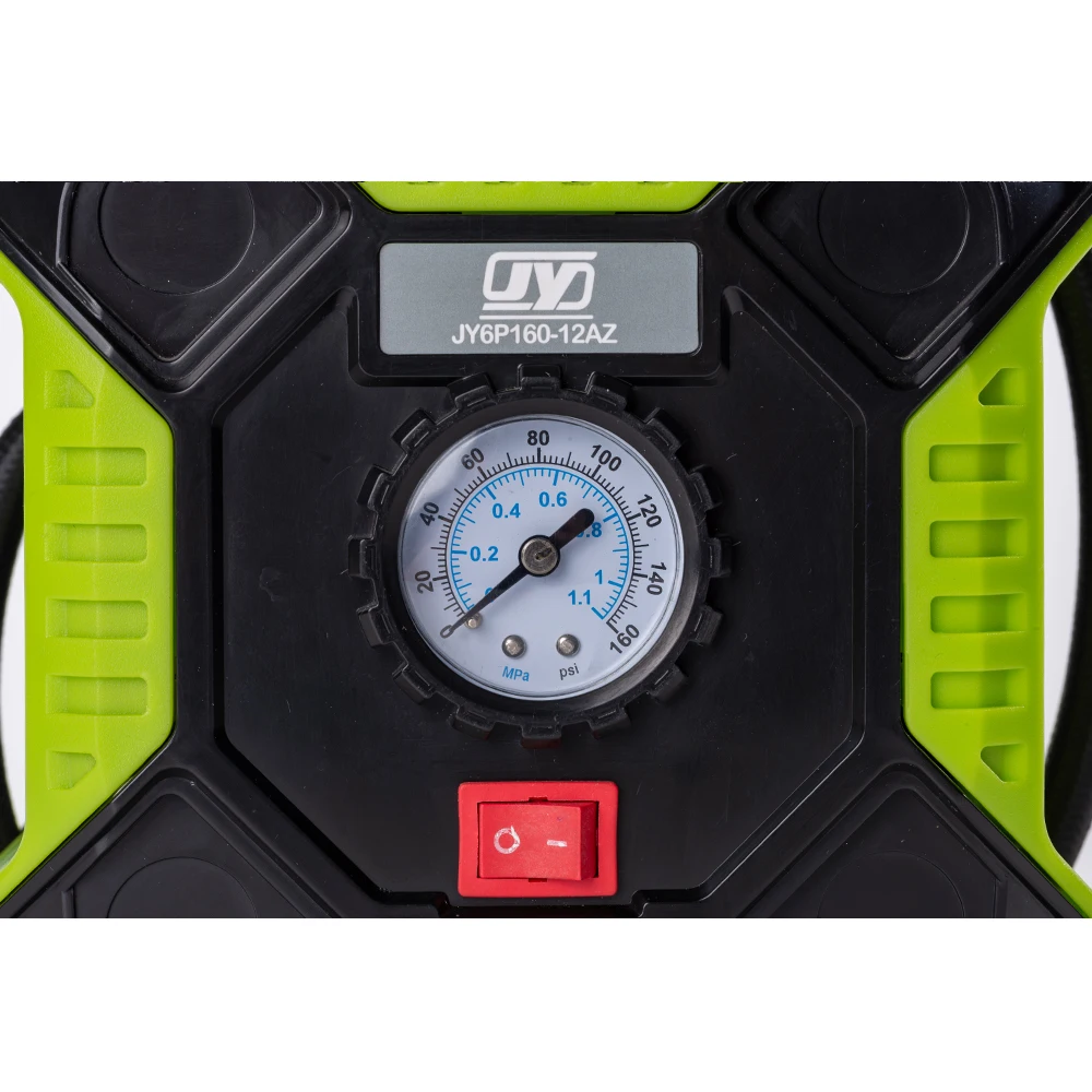12v 160psi portable air pump for car, truck, suv tires car air compressor with analog pressure gauge