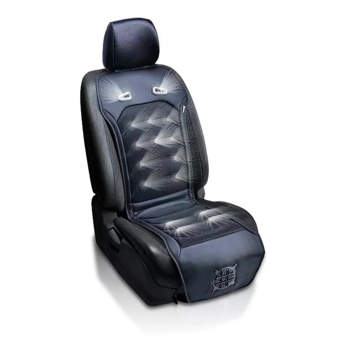 Summer Cooling Car Seat Cushion 12V Automotive Comfortable Massager Air Conditioned Seat Cover