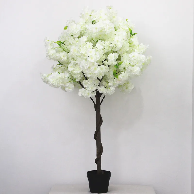Искусственный Свадебный цветок, цветение вишни, дерево для свадебного декора, пластиковое цветение вишни, Цветочное дерево