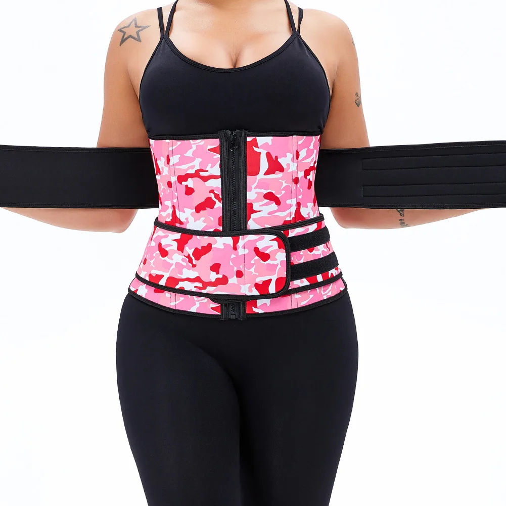 Perspiration waist girdle Double reinforcement belt Velcro belt neoprene waist girdle for ladies