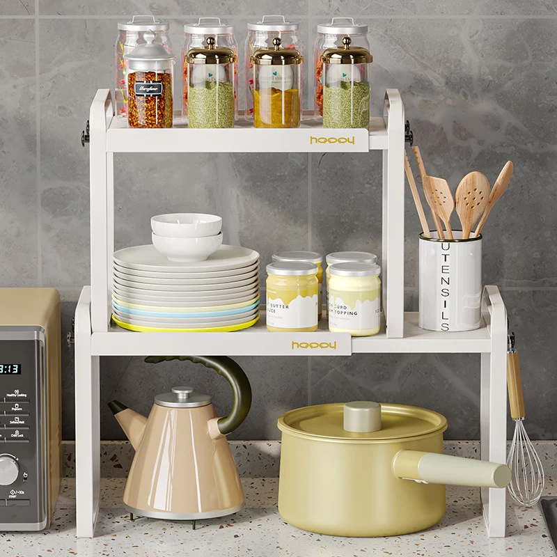 2-Tier Wire Storage Shelves, Shelving Units  , Steel Metal Storage Rack for Kitchen Pantry Closet Bathroom Laundry