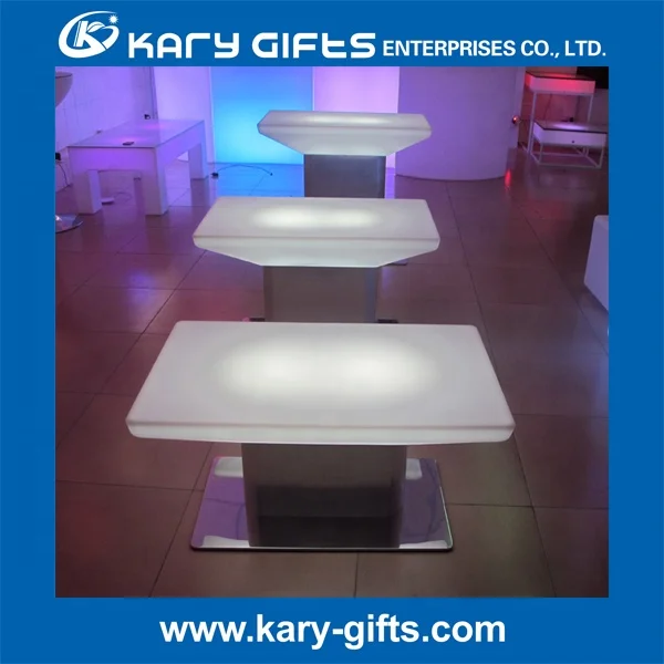 Modern Lighted up 16 Color Remote Control Wireless Portable Bar Restaurant LED Table