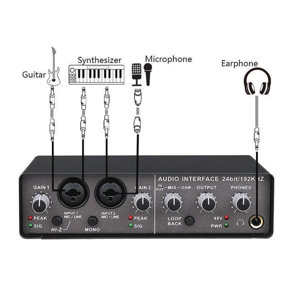 Custom Logo Latest 24bit/192KHZ network karaoke Sound Card Studio